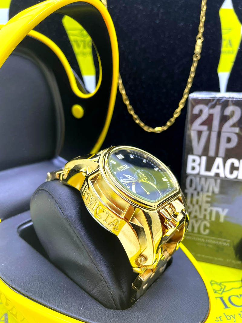 BLACK FRIDAY Invicta Zeus Magnum Banhado PROVA D'ÁGUA + 3 BRINDES Corrente 70cm + Pulseira + Perfume