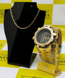 BLACK FRIDAY Invicta Thunderbolt + 2 Brindes Corrente Cartier 60cm + Pulseira Folheada