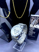 MEGA PROMOÇÃO Relógio BVG Prata Destaque + 3 Brindes + Frete Grátis